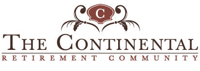 The Continental Retirement Community logo is shown in brown and red. AI generated content